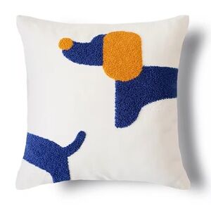 Colorful Dachshund Modern Dog Design Throw Pillow Cover